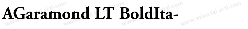 AGaramond LT BoldIta字体转换